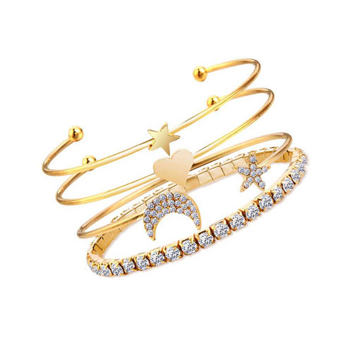 Buy Gold-Toned & White Bracelets & Bangles for Women by Jewels Galaxy  Online