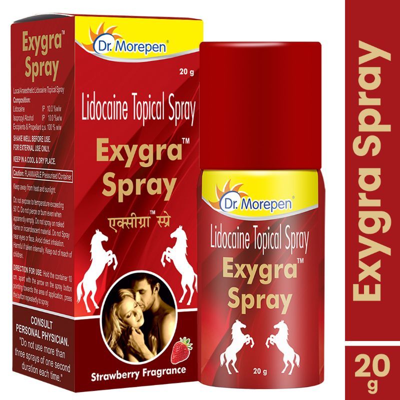 Dr. Morepen Exygra Stamina Booster Spray for Men - Strawberry Fragrance