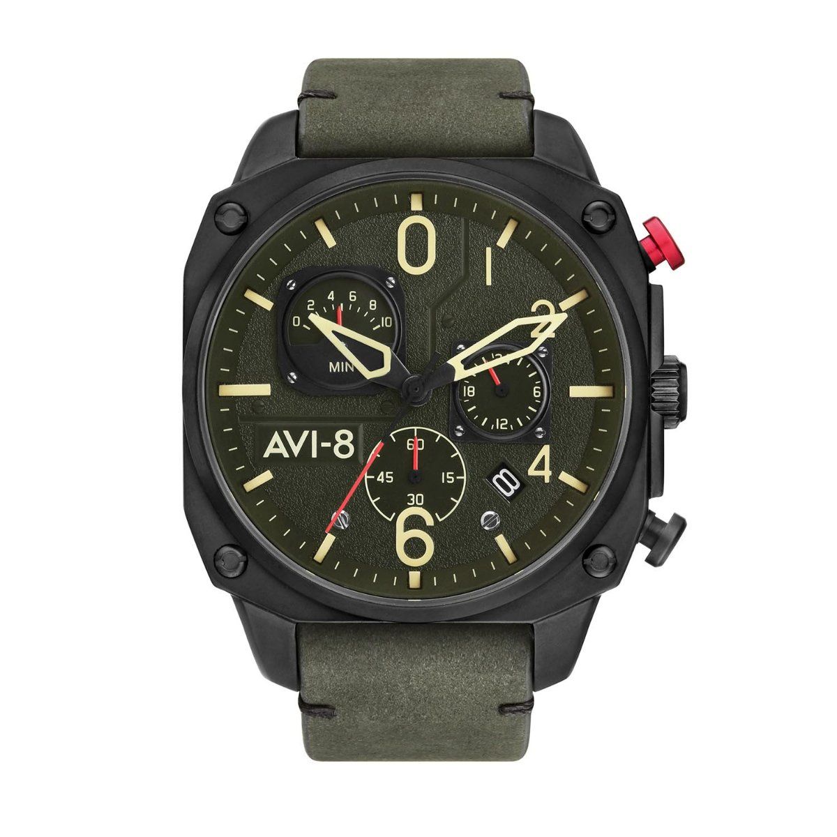 Buy AVI 8 Hawker Hunter Chronograph Green Round Dial Mens