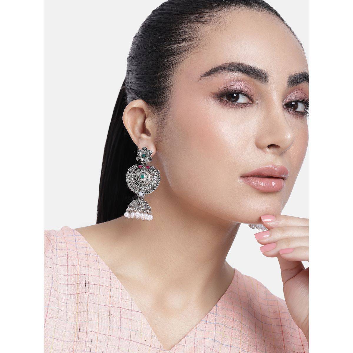 Abdesigns Glamorous High Quality German Silver Drop & Dangle Earrings