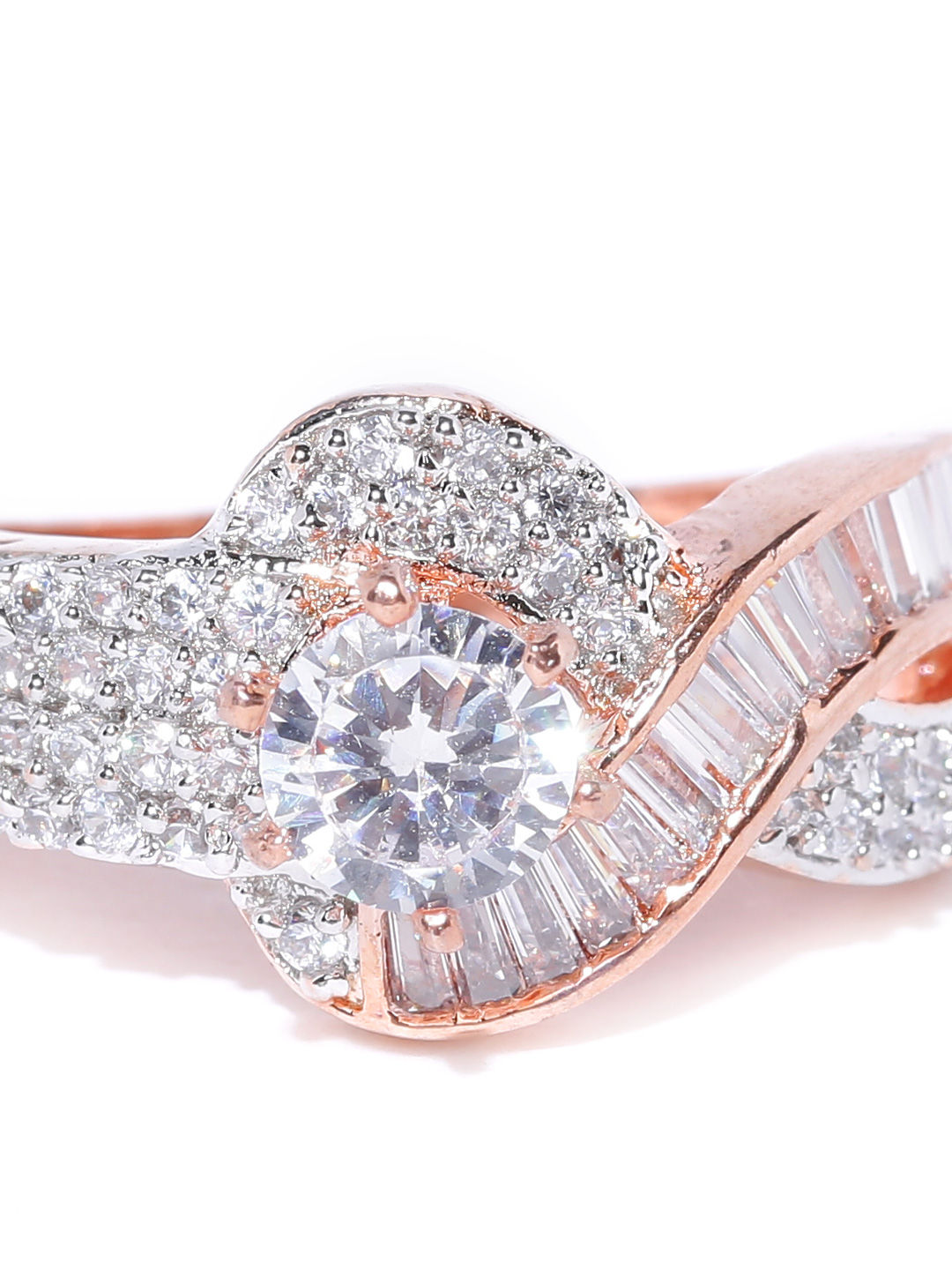 Buy Priyaasi Rose GoldPlated American Diamond Studded Royal Style