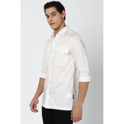 peter england white casual shirts