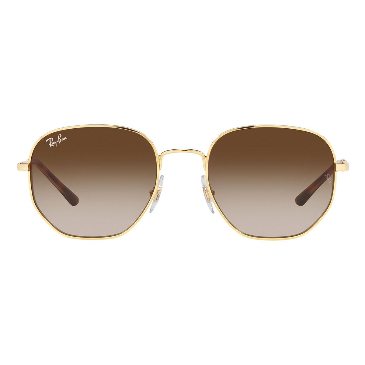 Ray-Ban Arista Sunglasses(0RB3682|Square |Gold Frame|Brown Lens |51 mm ...