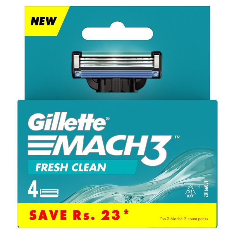 Gillette Mach3 4 Cartridges Rs. 49 off