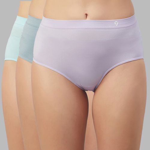 Buy C9 Airwear High Rise Solid Seamless Hipster Panties Combo For Women -  Multicolor (Pack of 3) Online