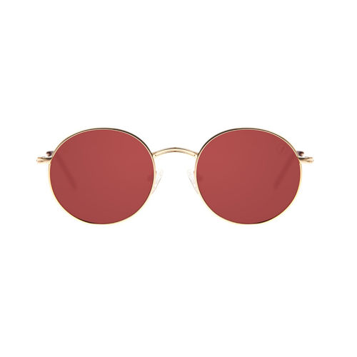 Buy Chilli Beans Men Red Lens Round Frame Sunglasses Online