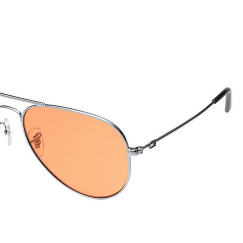 Tommy Hilfiger Men Orange Lens Round Frame Sunglasses