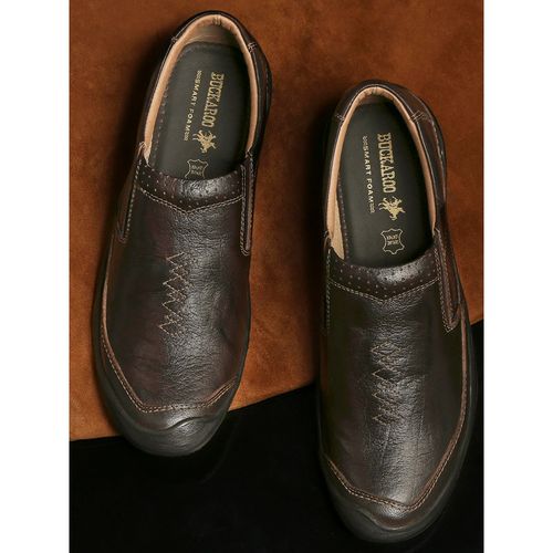 Buy BUCKAROO Brent Full Grain Natural Leather Brown Casual Slip-on