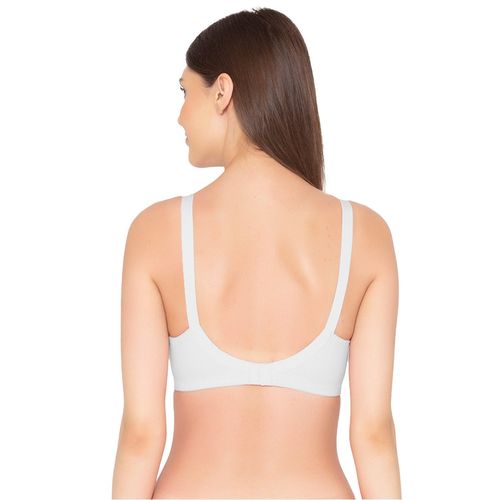 Buy Groversons Paris Beauty Women'S Non-Padded Supima Cotton Spacer And Minimiser  Bra - White (34C) Online