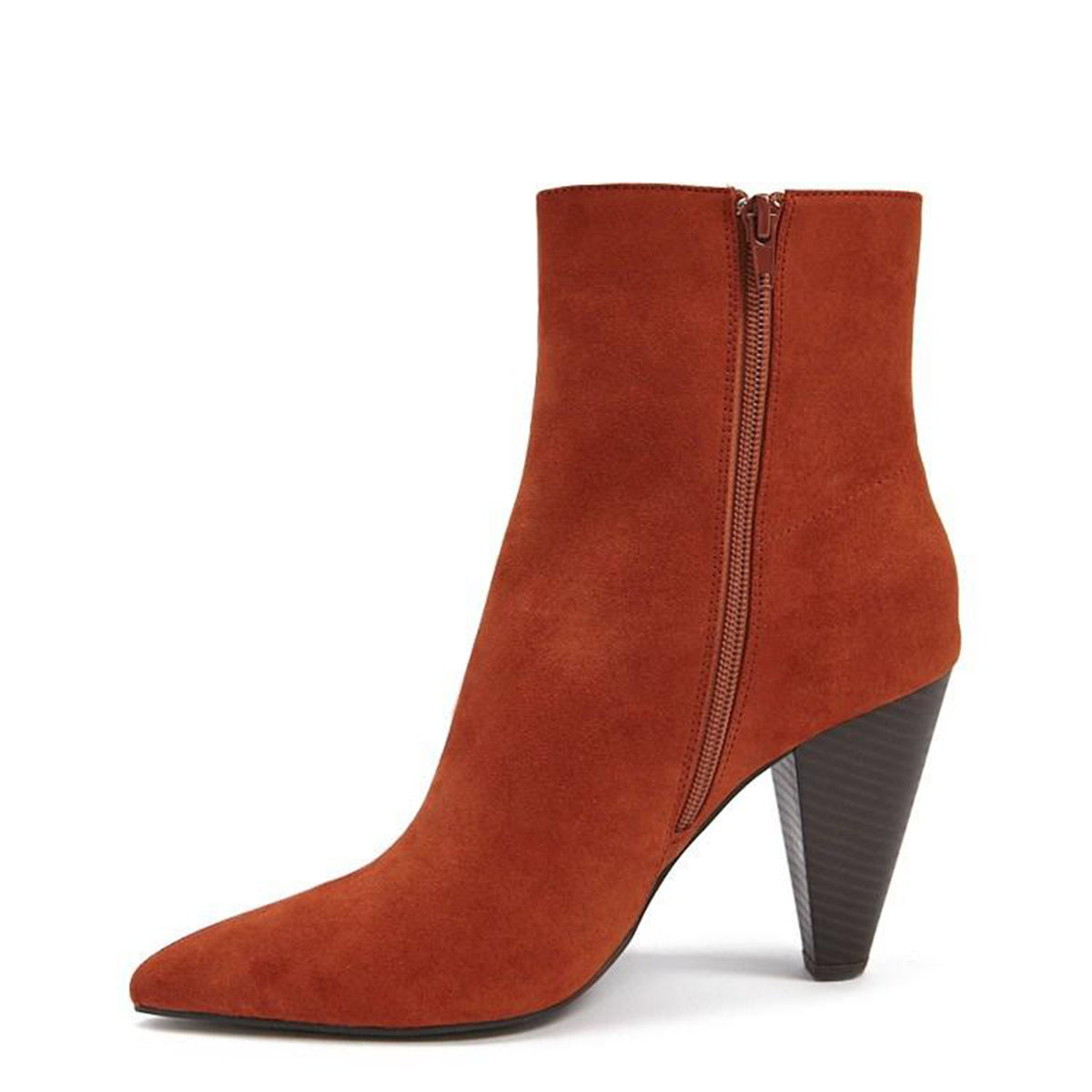 Forever 21 Poinedtoe Faux Brown Suede Booties Buy Forever 21 Poined