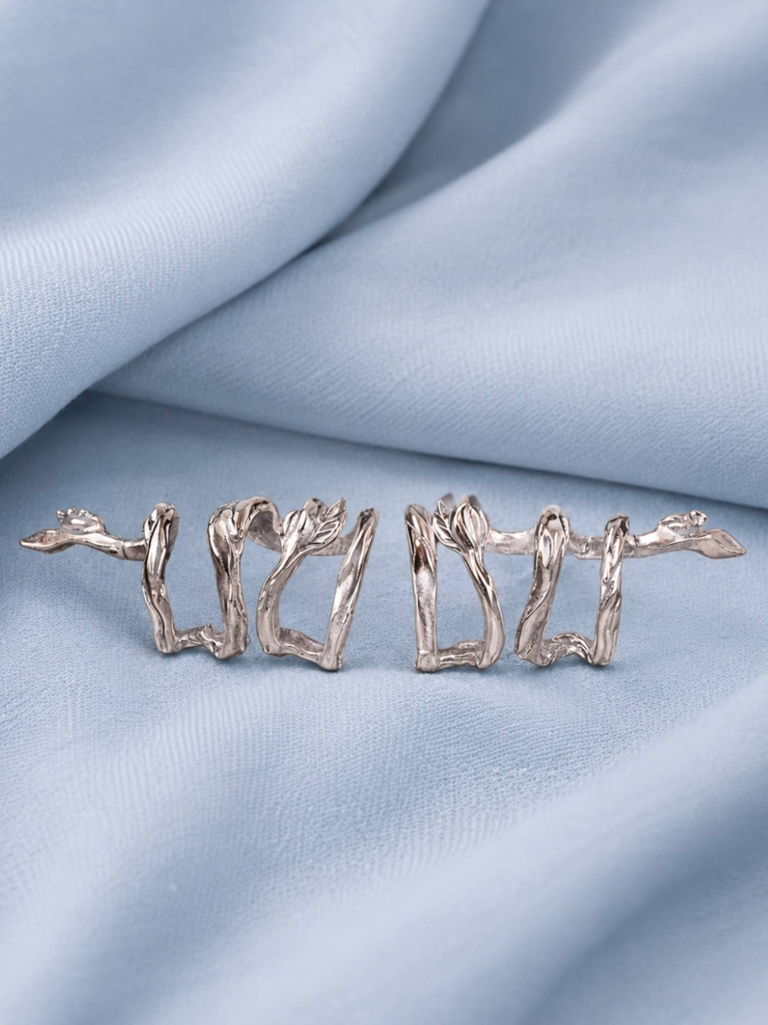 Axora Life 925 Sterling Silver Ear Cuffs - Silver