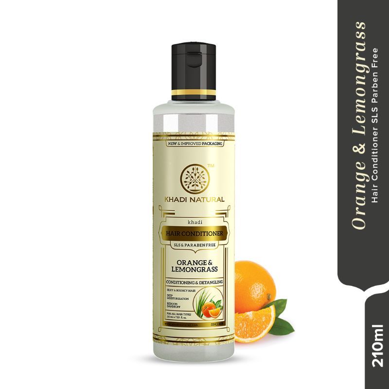 Khadi Natural Orange & Lemongrass Herbal Hair Conditioner - SLS & Paraben Free