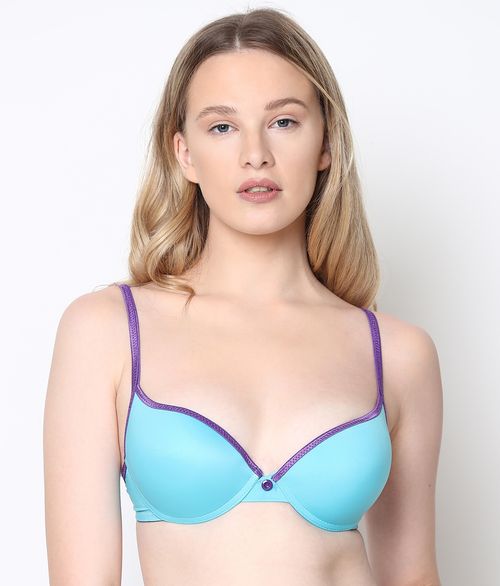 Buy Susie By Shyaway Candy Blue Violet Push Up Bra With Plunging