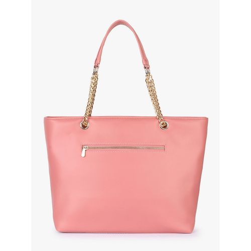 Buy Carlton London Pink Quilted with Gold Chain Handles Medium