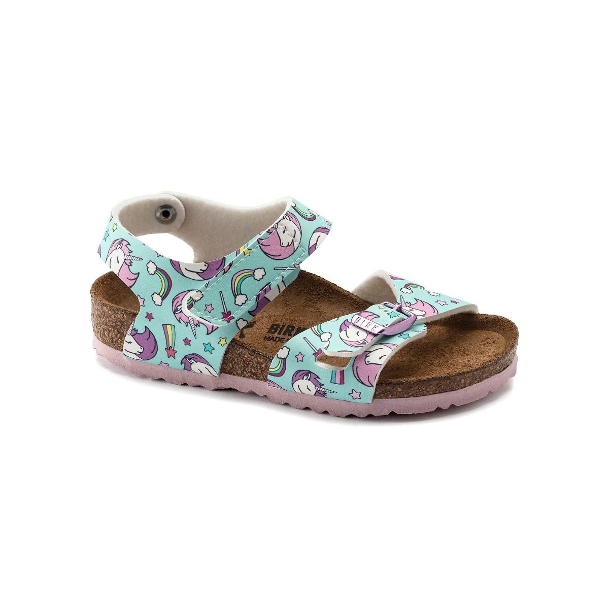 Birkenstock Colorado Birko Flor Blue Narrow Width Girls Sandals