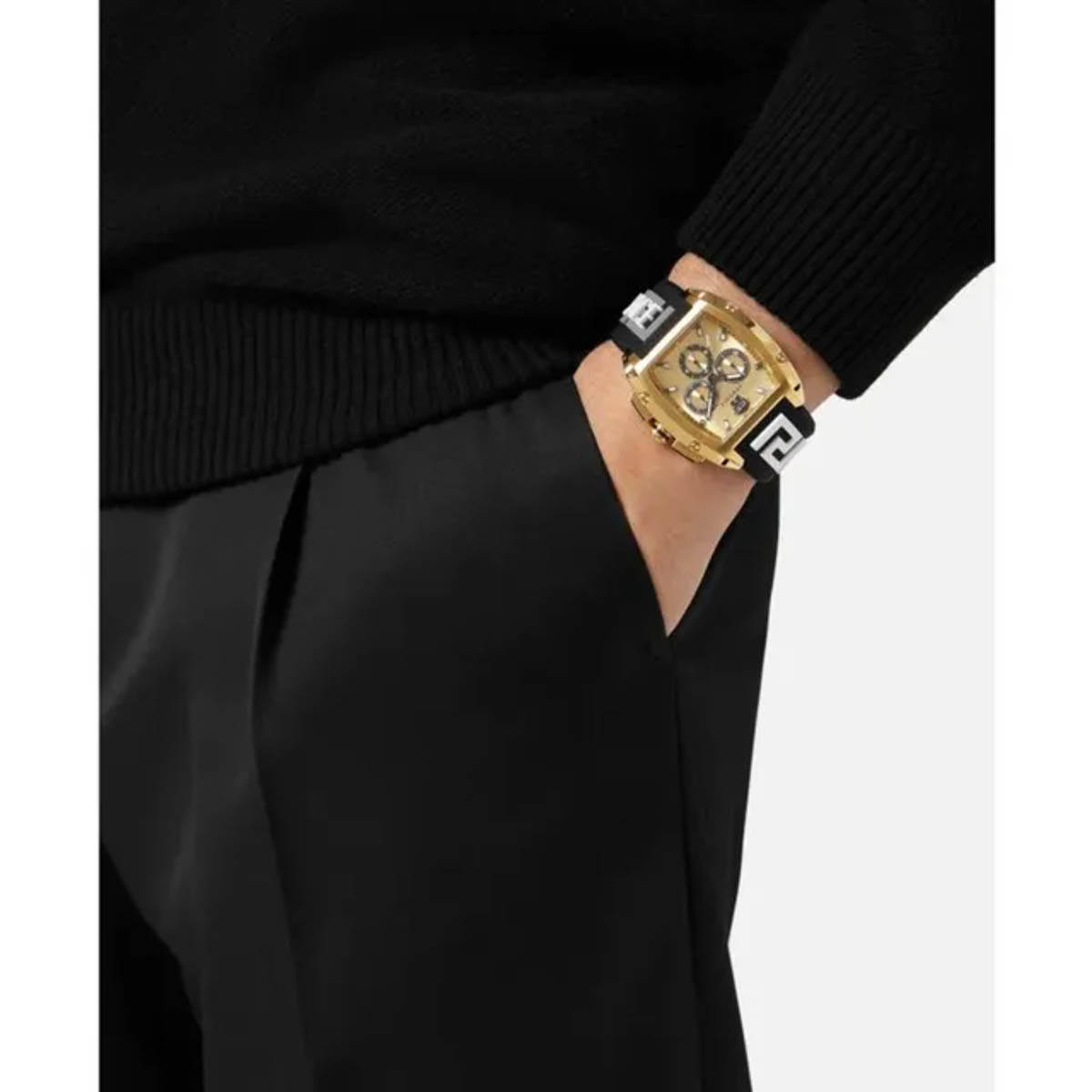 Buy Versace Chronograph Men Watch Gold Dial - VE6H00223 Online