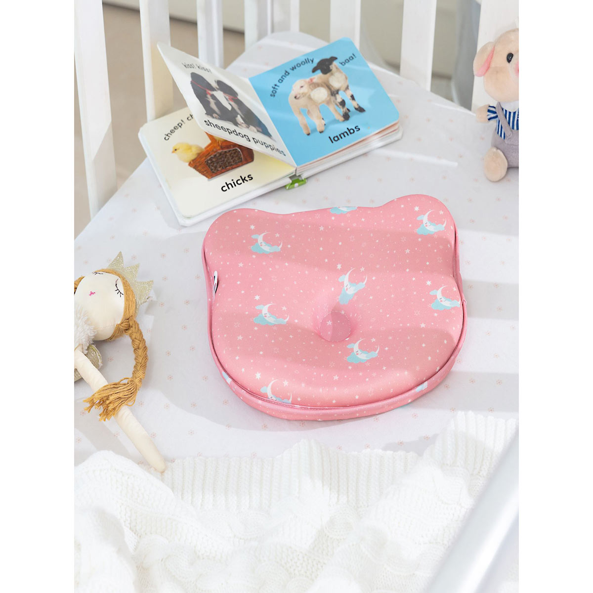 Powell Craft - White & Pink Ballerina Baby Changing Bag (36cm