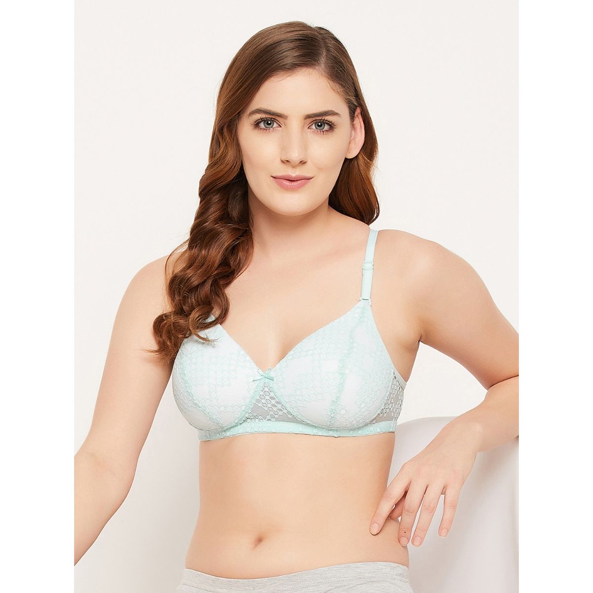 Buy Clovia Lace Lightly Padded Full Cup Wire Free Everyday Bra