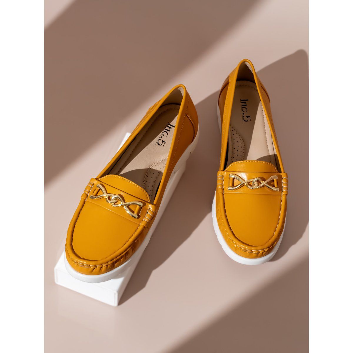 mustard loafers