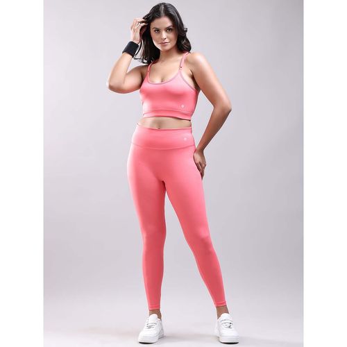 Aesthetic Bodies Pink Solid Top and Leggings (Set of 2) (S)
