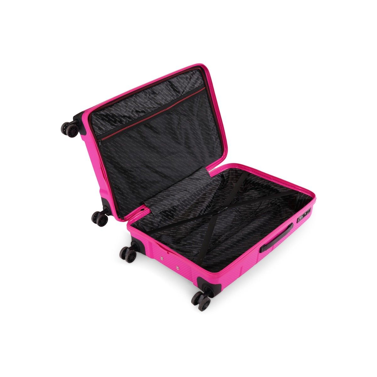 Buy Swiss Brand Matterhorn Rose Pink Color PU Hard 25 inch Luggage