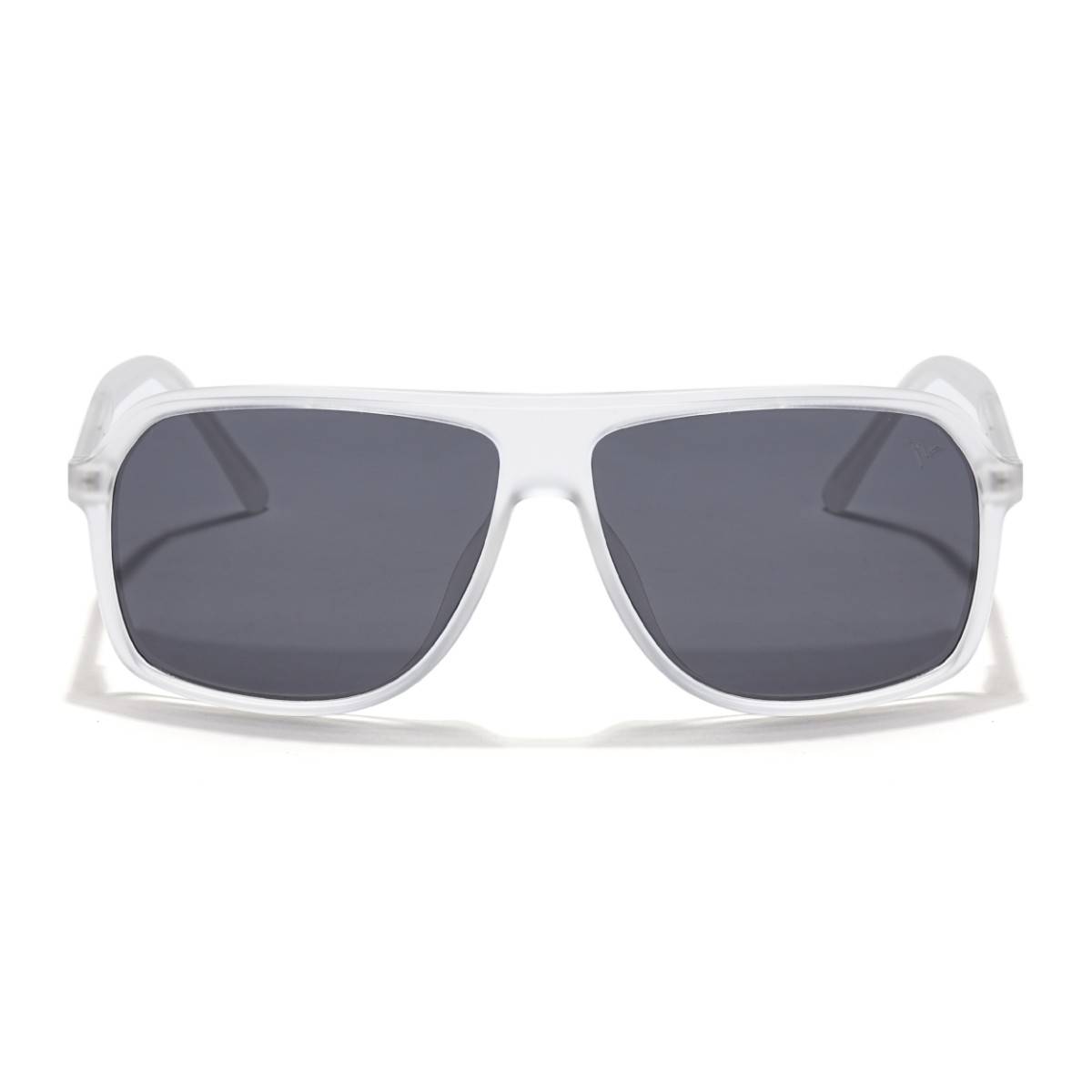 Voyage Unisex Black Lens and White Frame Wayfarer Polarized Sunglasses - Pmg5531