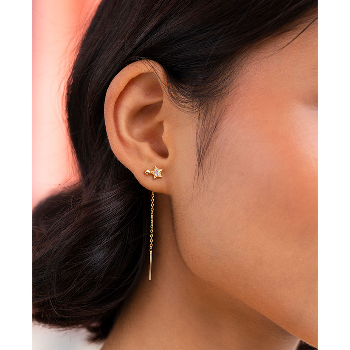 Swerve Twist Diamond Stud Earrings Jewellery India Online  CaratLanecom