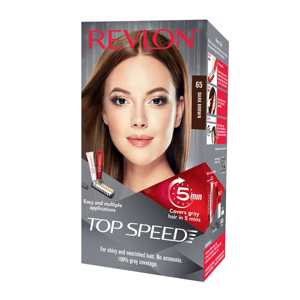 Revlon Top Speed Hair color Woman- Dark Brown 65