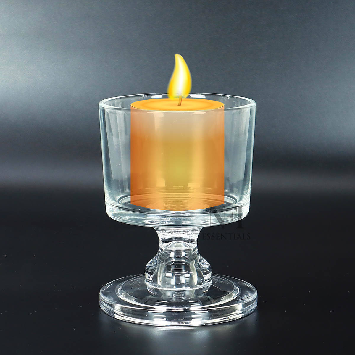 NFI Essentials Hurricane Pillar Candle Holders With Sturdy Pedestal Base Ideal For Home Decor
