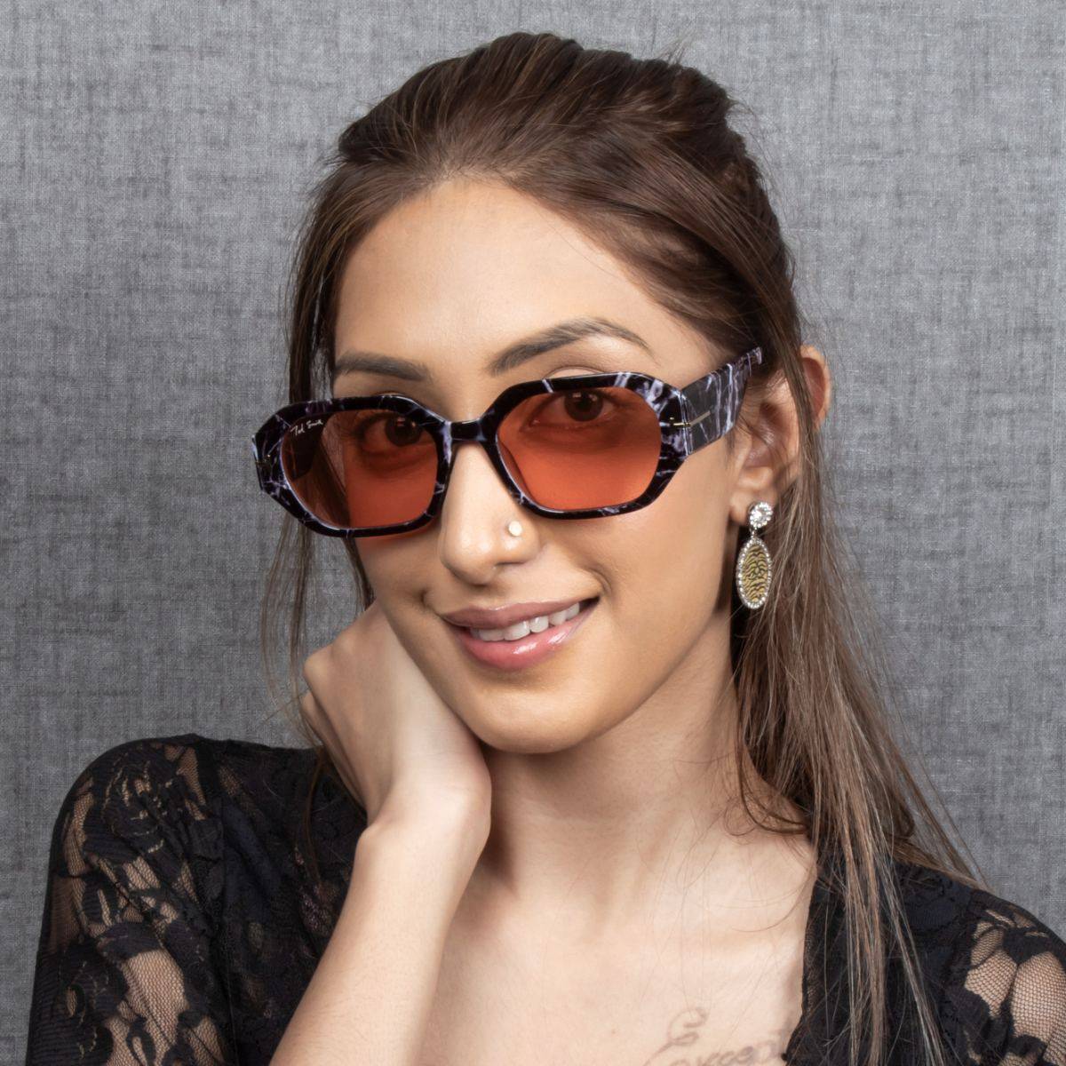 TED SMITH Full Rim UV Protection Sunglasses for Men and Women Stylish Trending Fashion Rapper_C6
