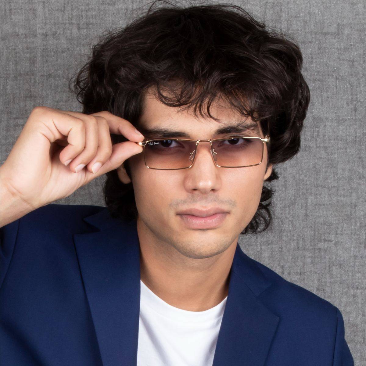 TED SMITH UV Protection Rectangular Sunglasses for Men Women Stylish Trending Fashion Blade 2_C4