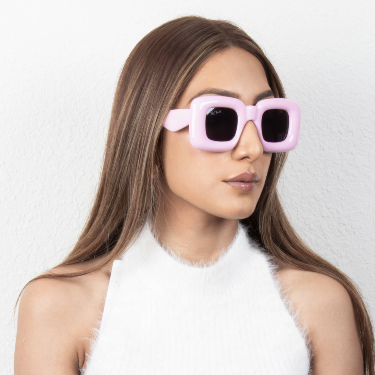 TED SMITH UV Protection Square Sunglasses for Men Women Stylish Trending Fashion Bubble _C4