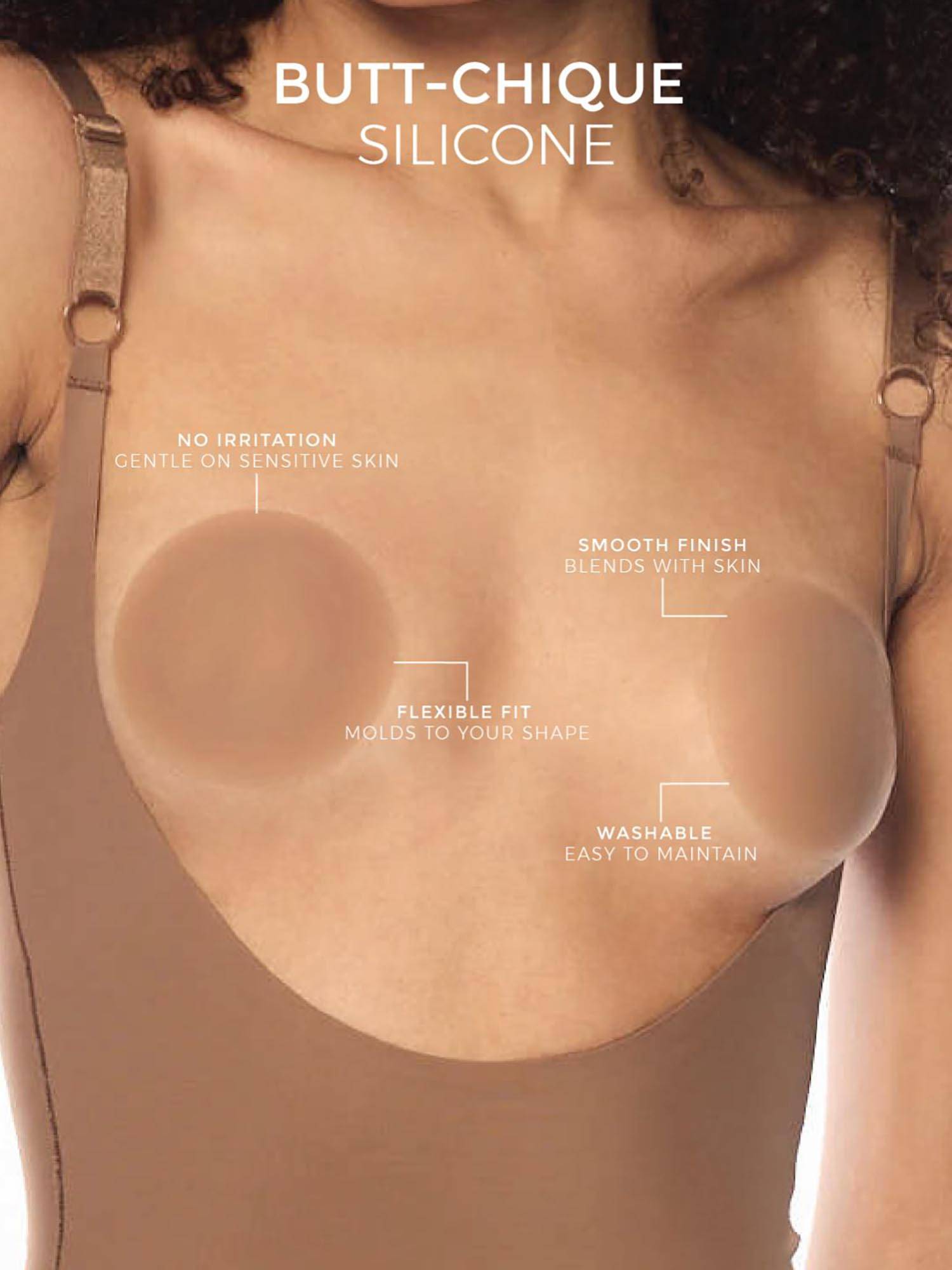 Buy ButtChique Brown Solid Pairs Silicone Pasties Without Adhesive ...