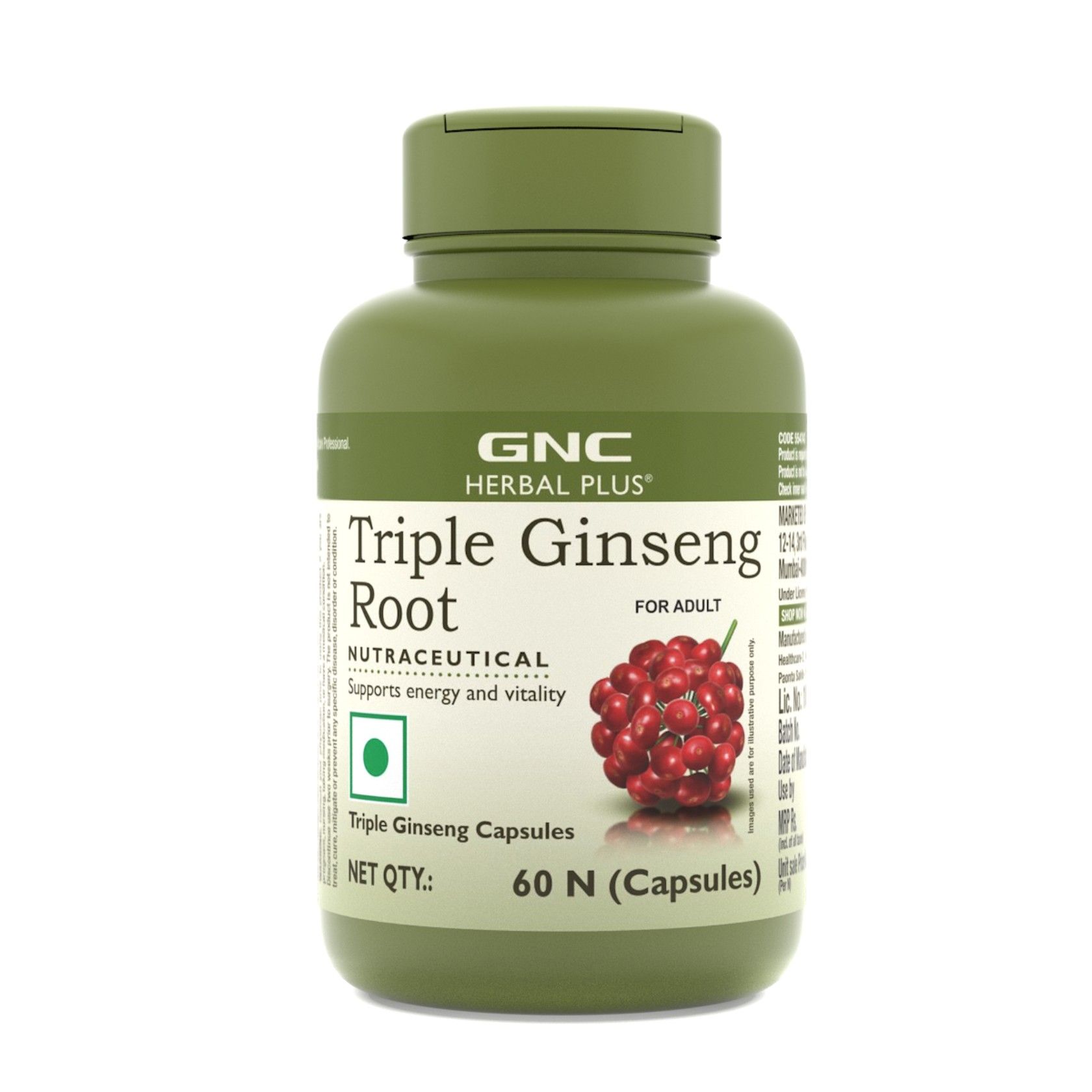 GNC Herbal Plus Triple Ginseng Root Capsules Buy GNC Herbal Plus