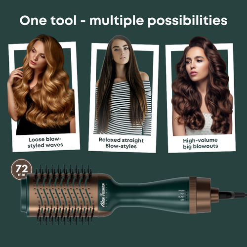 Buy Alan Truman Blow dryer Brush with Storage Travel Case Jade