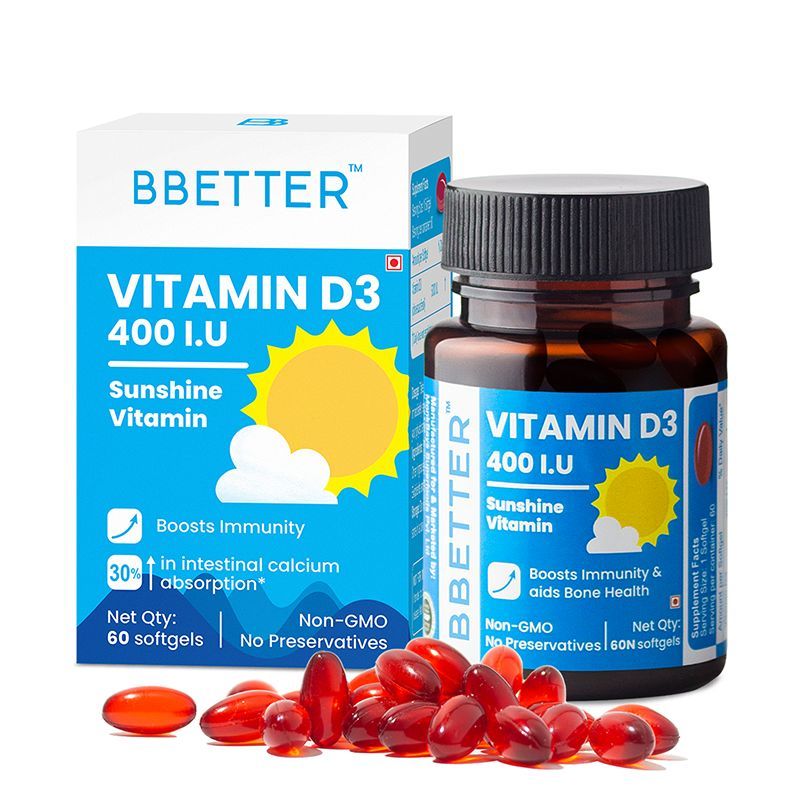 BBETTER Vitamin D3 400 Iu Supplement - Vitamin D3 - Softgels