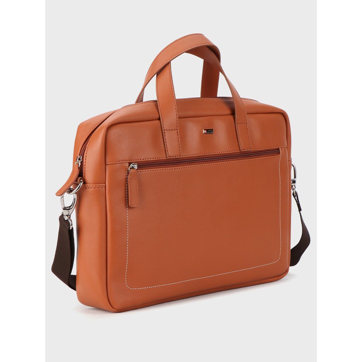 Swiss Military Lucas Brown Leather Laptop Bag for Men Buy Swiss