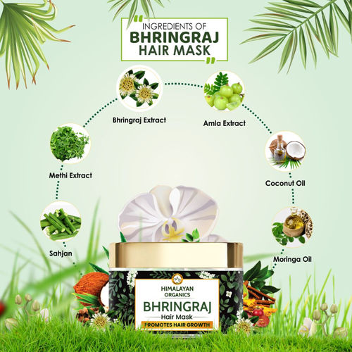 Himalayan Organics Bhringraj Hair Mask For Hair Growth & Anti Hairfall: Buy  Himalayan Organics Bhringraj Hair Mask For Hair Growth & Anti Hairfall  Online at Best Price in India | Nykaa