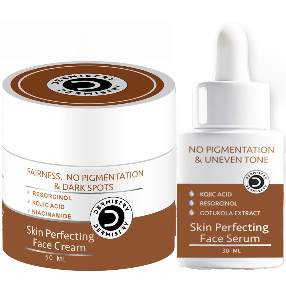 DERMISTRY Kojic Acid Pigmentation Spots Detan Removal Skin Whitening Glowing Cream & Fairness Serum