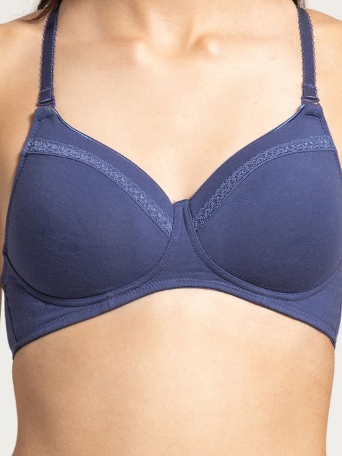 Buy Jockey Non-Wired Padded T-Shirt Bra - Deep Cobalt Blue at Rs.799 online
