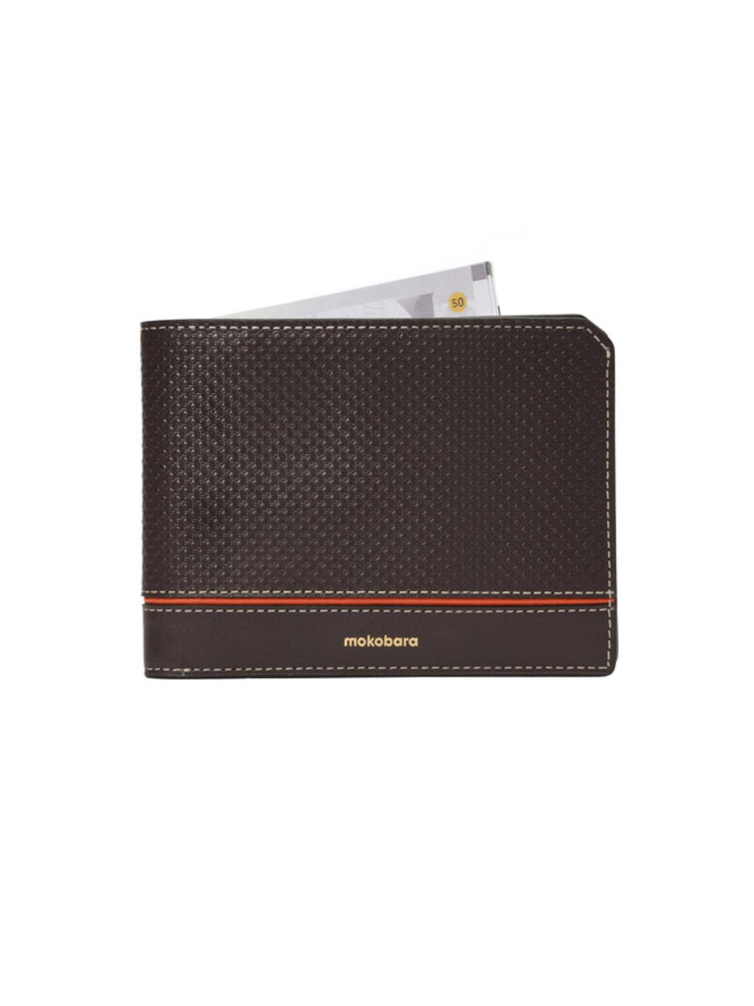 MOKOBARA Stash Slim Bifold Wallet Ka Ching - Brown