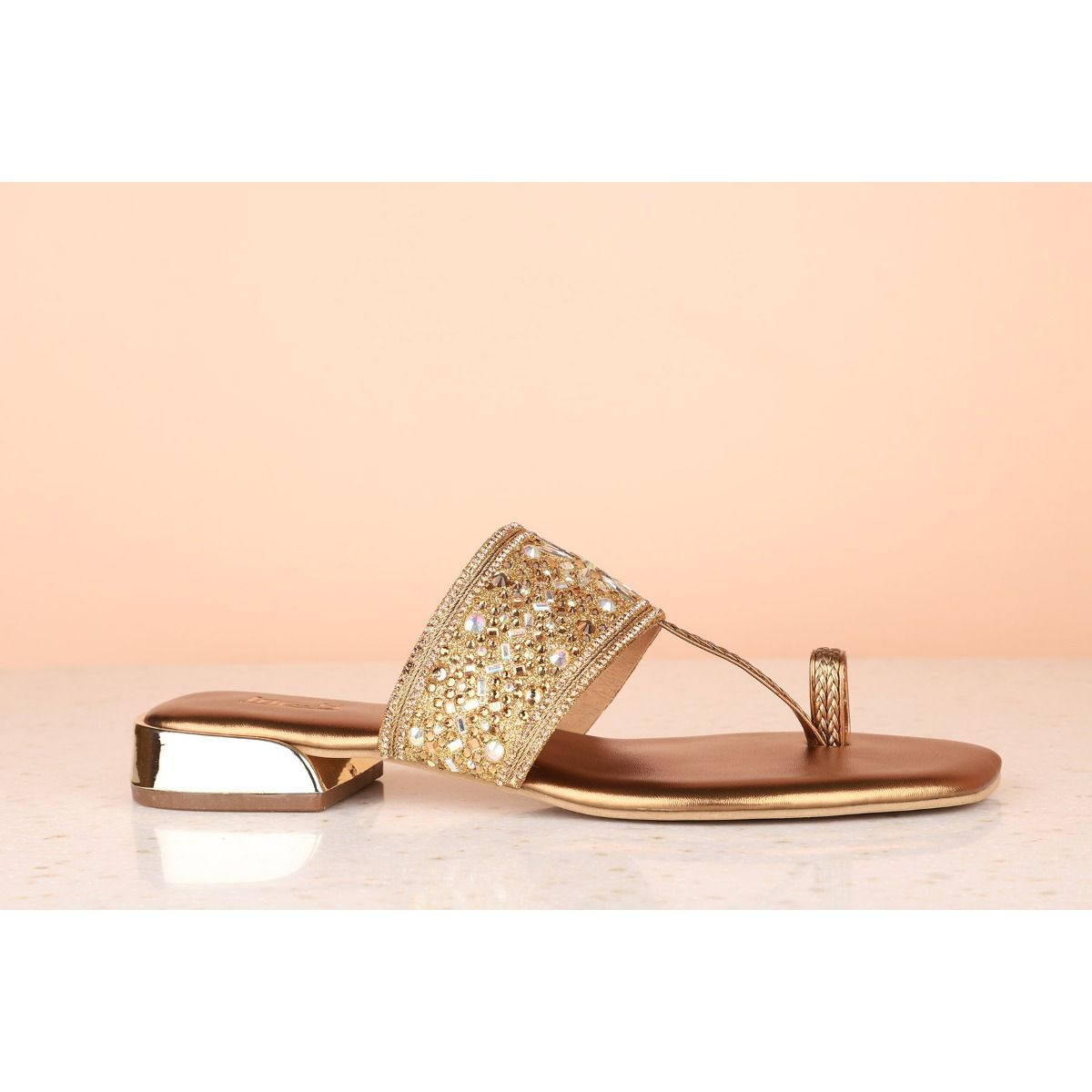 Inc.5 Embellished Gold Sandals Buy Inc.5 Embellished Gold Sandals