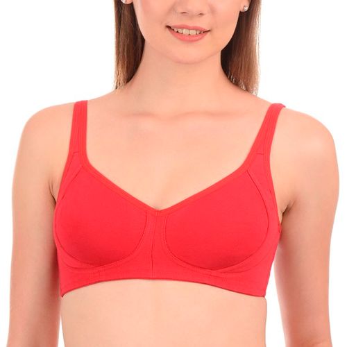 Buy Amante Cool Contour Non-Padded Non-Wired High Coverage Bra - Red Online