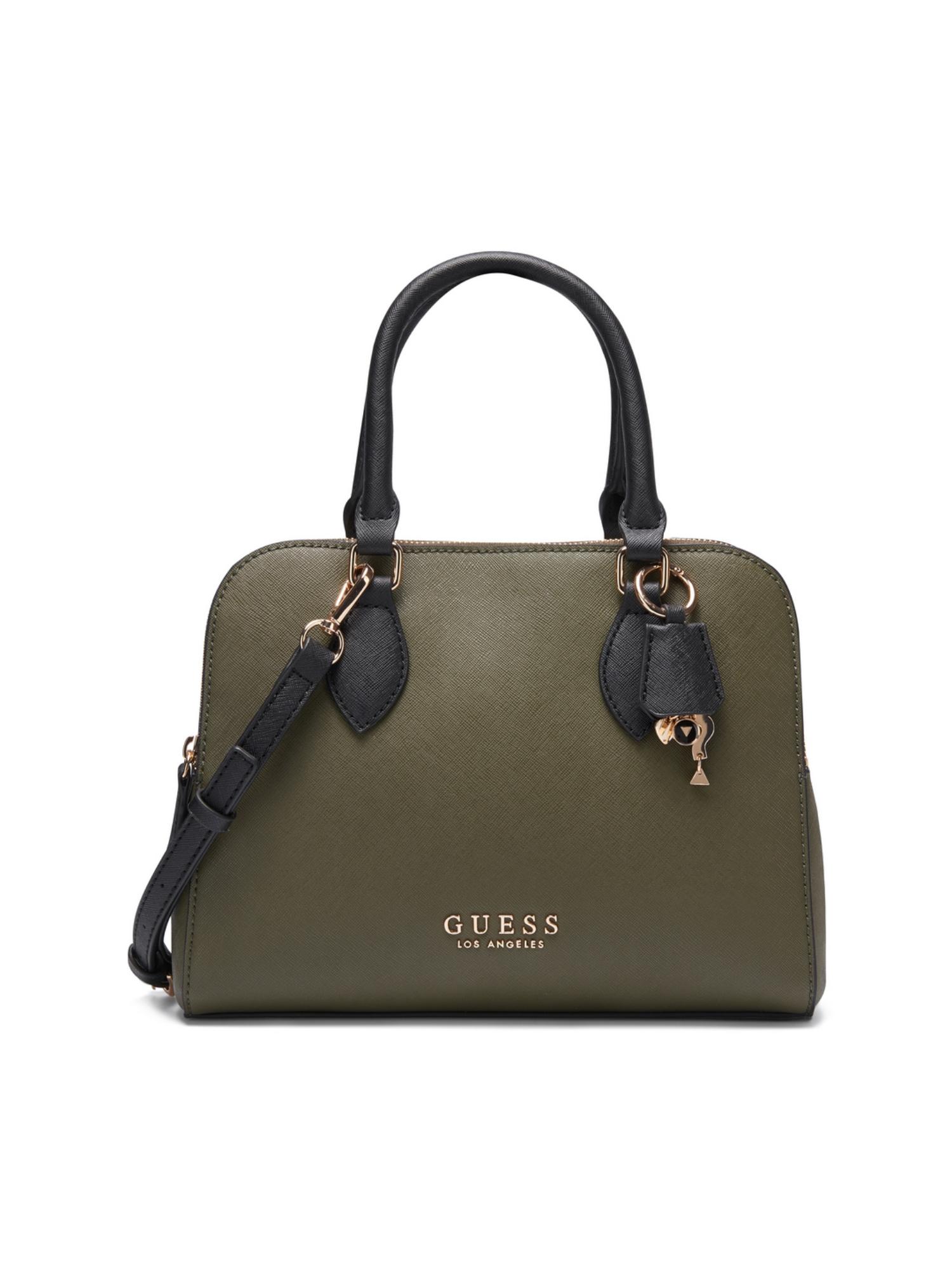 Buy Guess Women Olive Solid Crimson Satchel Bag With Detachable