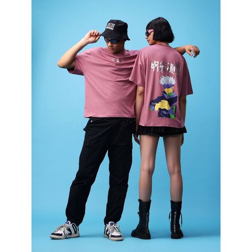 Buy Women's Pink Oversized T-shirt Online at Bewakoof