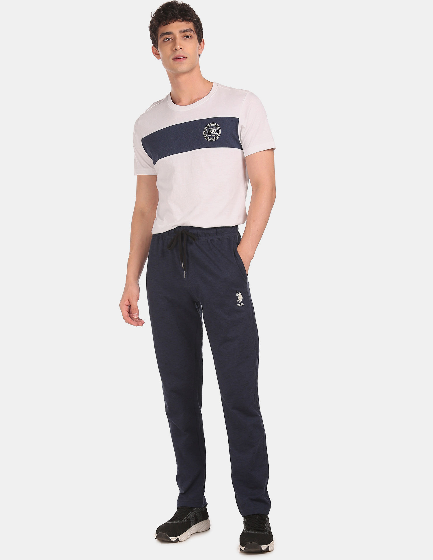 Buy US Polo Assn Elasticised Waist Panelled I718 Lounge Track Pants   Pack Of 1  NNNOWcom
