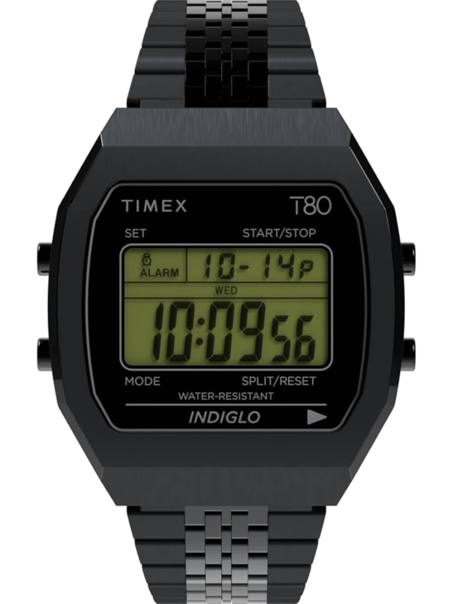 Buy Timex T80 Digital Rectangular Black Dial Watch for Men-Tw2W91600Uj ...