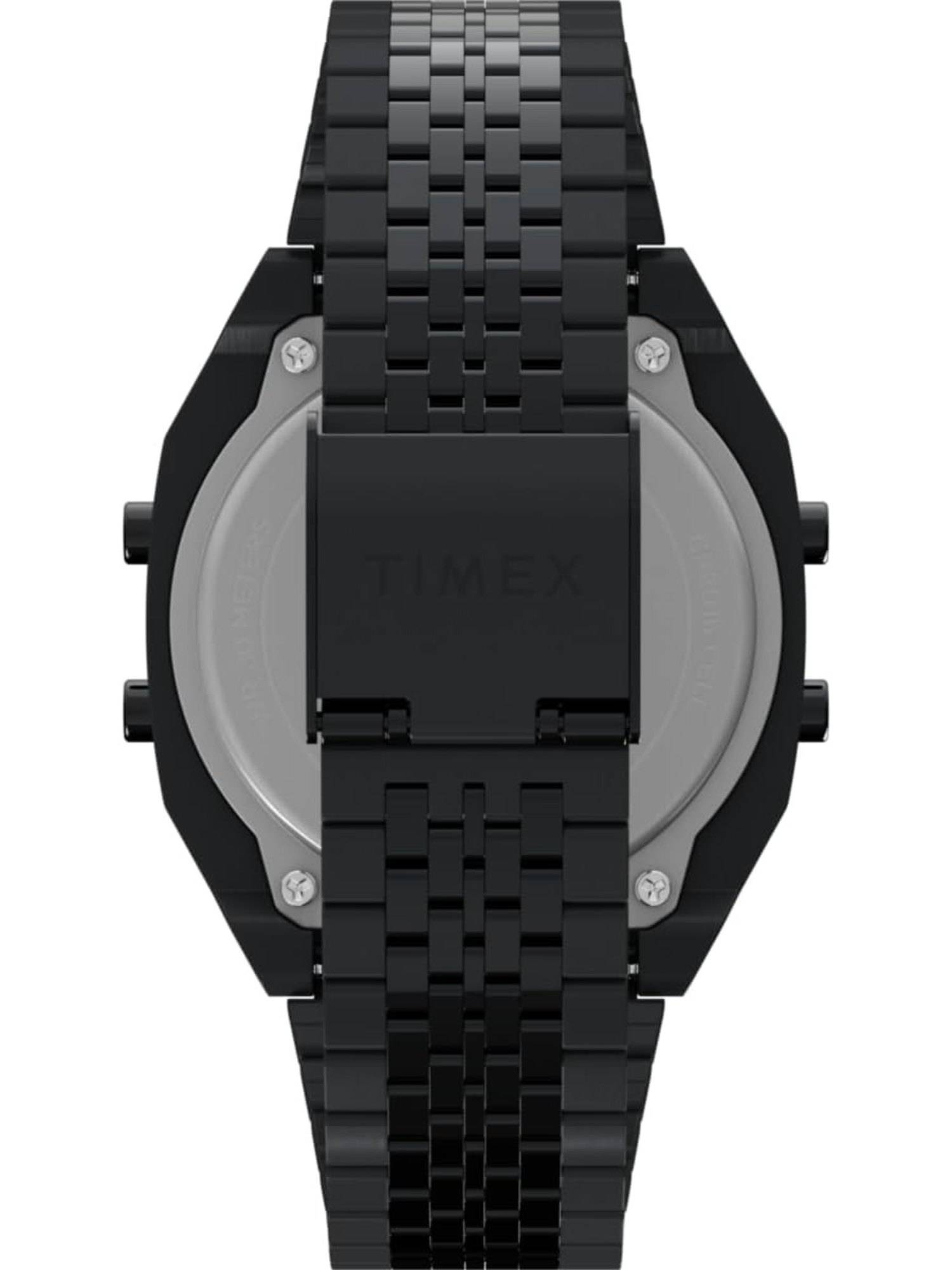 Buy Timex T80 Digital Rectangular Black Dial Watch for Men-Tw2W91600Uj ...