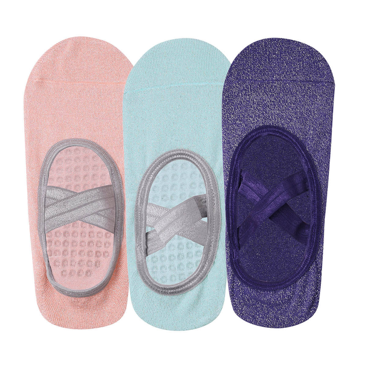 Mint & Oak Set of 3 Ballet Yoga Socks