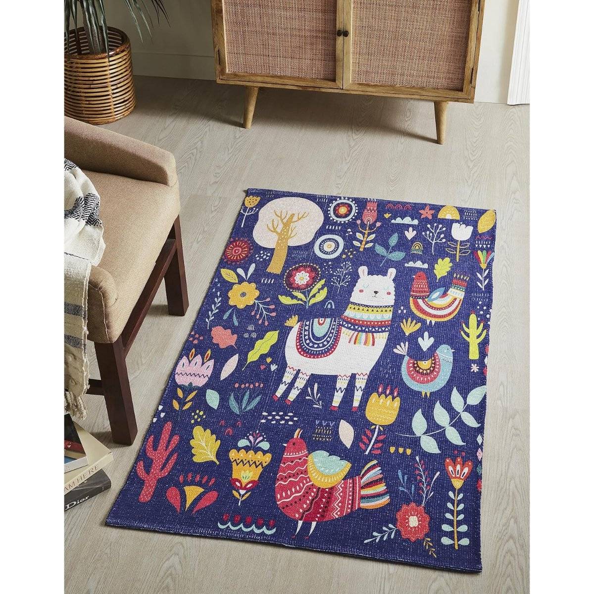 Mona B Ethnic Multi-Color Rug (3x5 Feet)